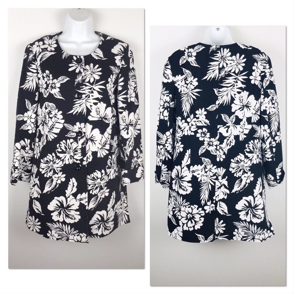 Evan Picone floral print spring jacket